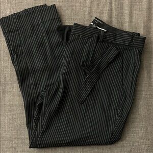 Black Pinstripe Womens Dress Pants with Belt - Banana Republic Avery pants